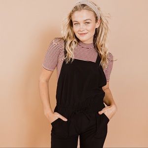 Albion Black Classic Overall Jumpsuit